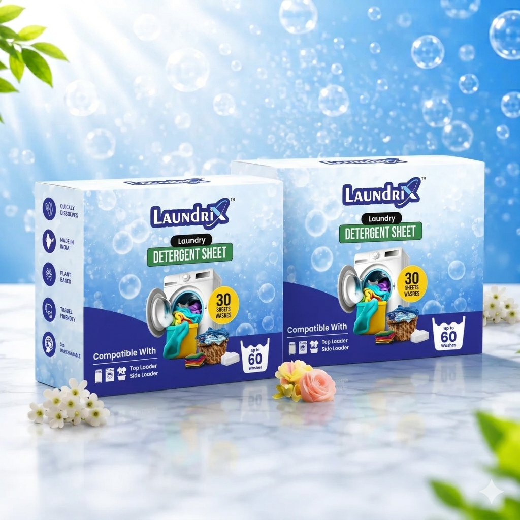 Laundrix Eco-Friendly Laundry Detergent Sheets